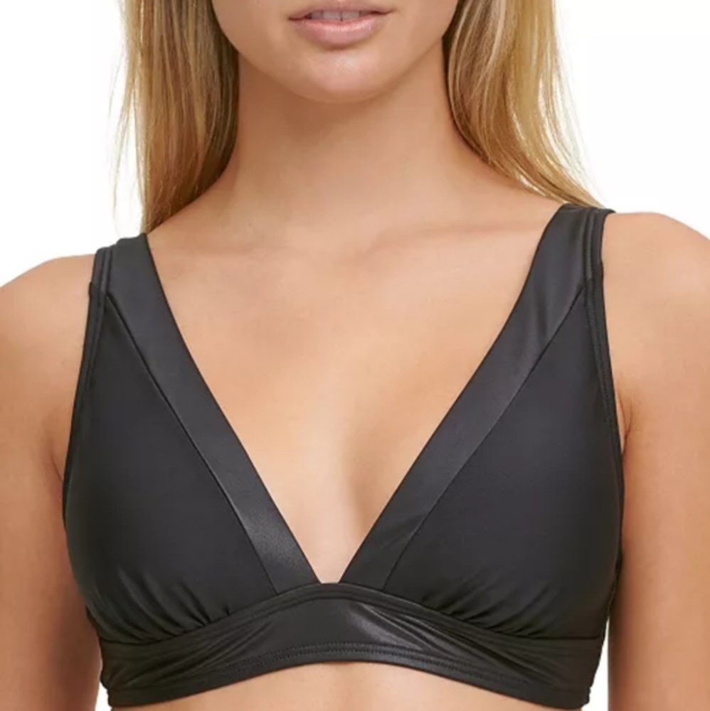 DKNY Bow-Back Bikini Top Black L